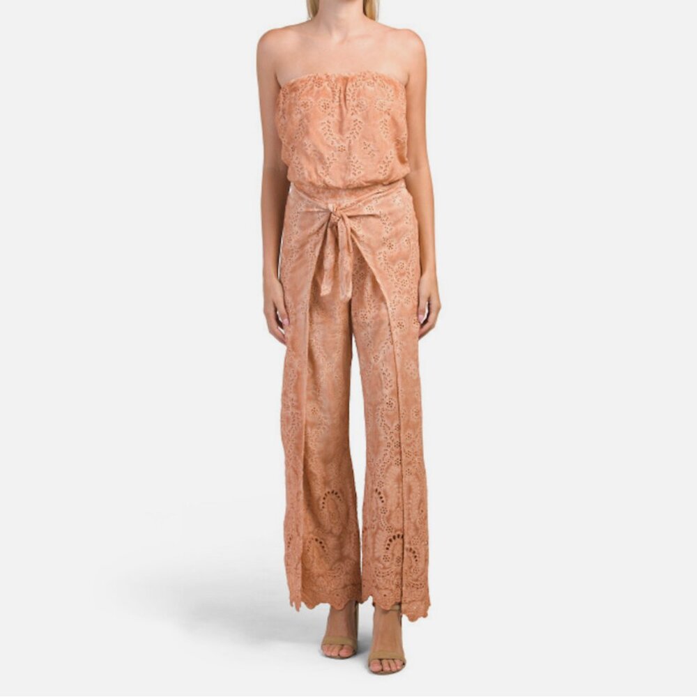 Young Fabulous & Broke Ellis Strapless Eyelet Jumpsuit
